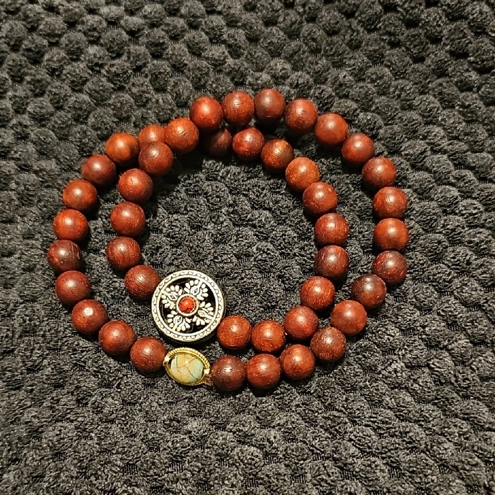 Handmade Wooden Double Wrap Bracelet